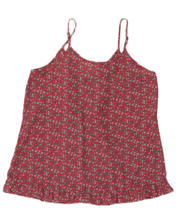 Benetton Dame Cami Top UK 12 Medium Red Floral