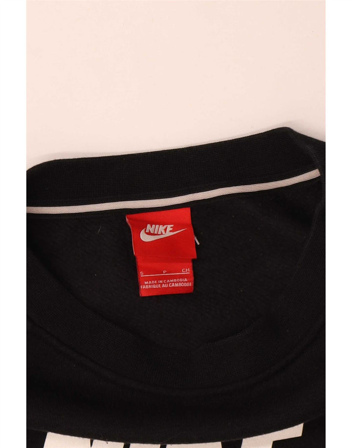 Nike Womens Grafisk Oversized Sweatshirt Jumper UK 10 Small Black Bomuld