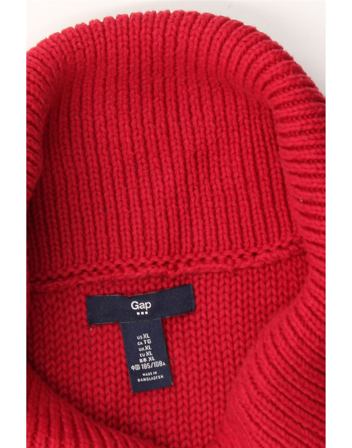 Gap Herre Shawl Neck Jumper Sweater XL Rød