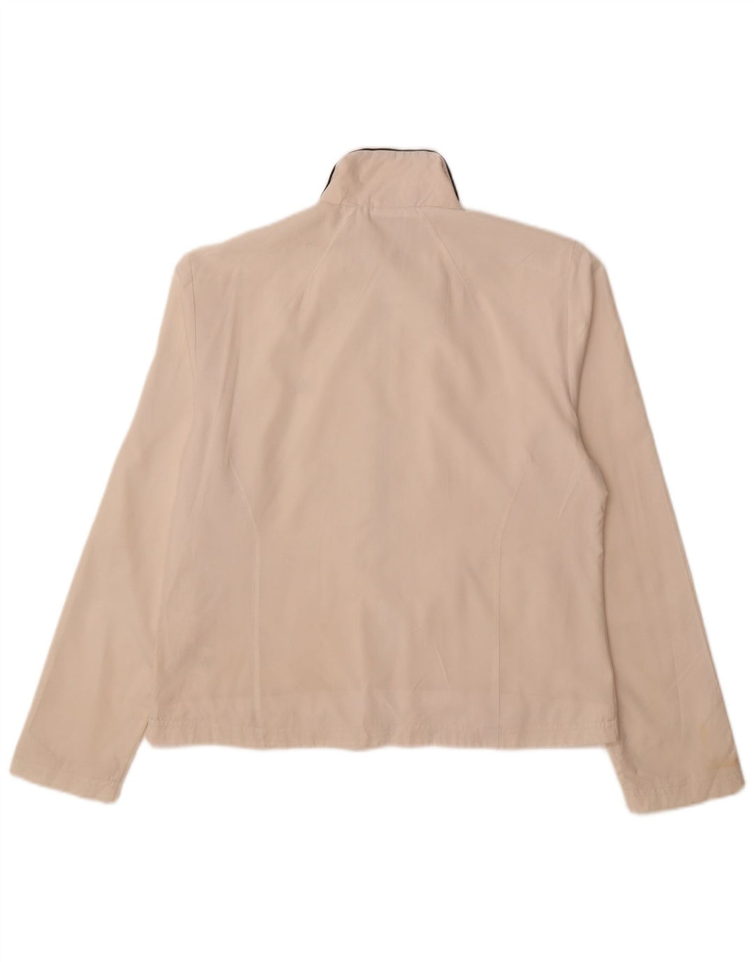 ADIDAS Womens Tracksuit Top Jacket UK 12 Medium  Beige Polyester