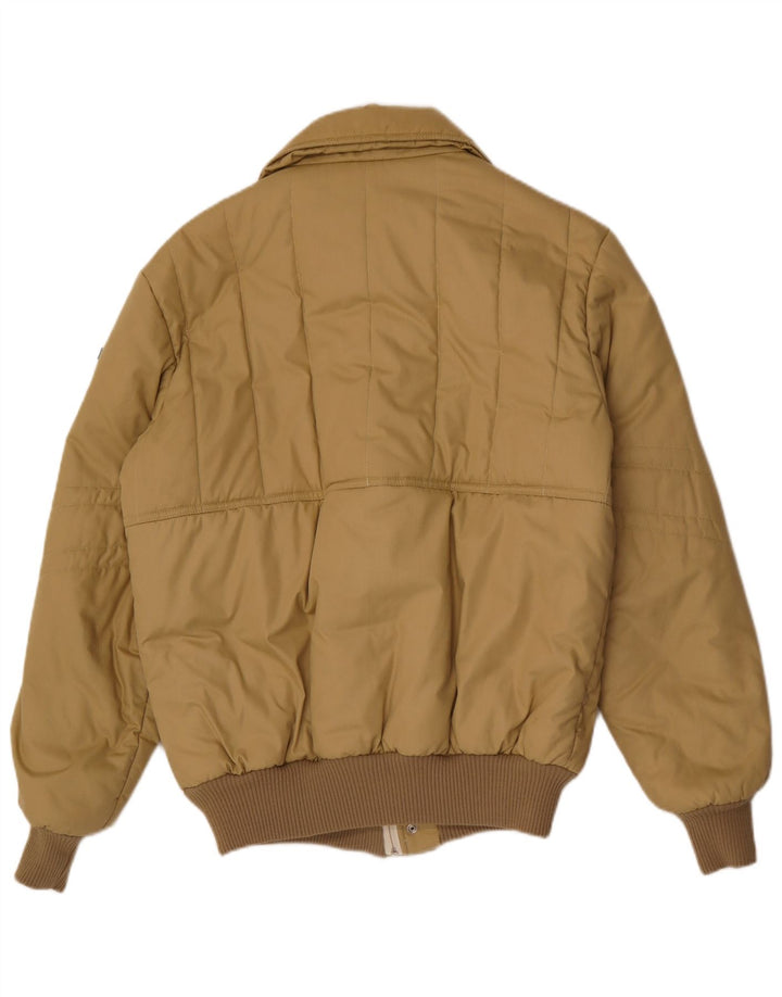 Vintage Bomber Polstret Jakke UK 38 Medium Beige