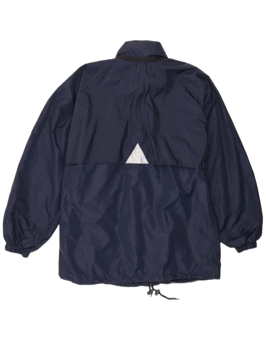 K-WAY Mens Hooded Rain Jacket UK 40 Large Navy Blue Polyamide