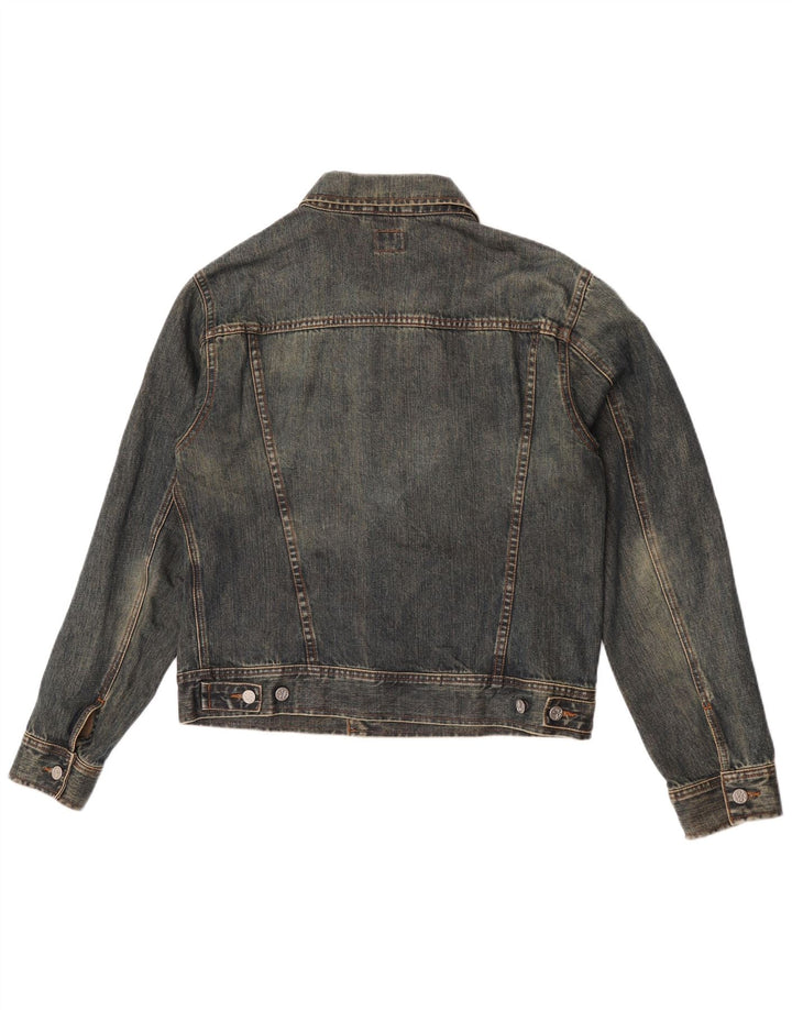 Calvin Klein Jeans Dame denimjakke UK 16 Stor Blå Bomuld