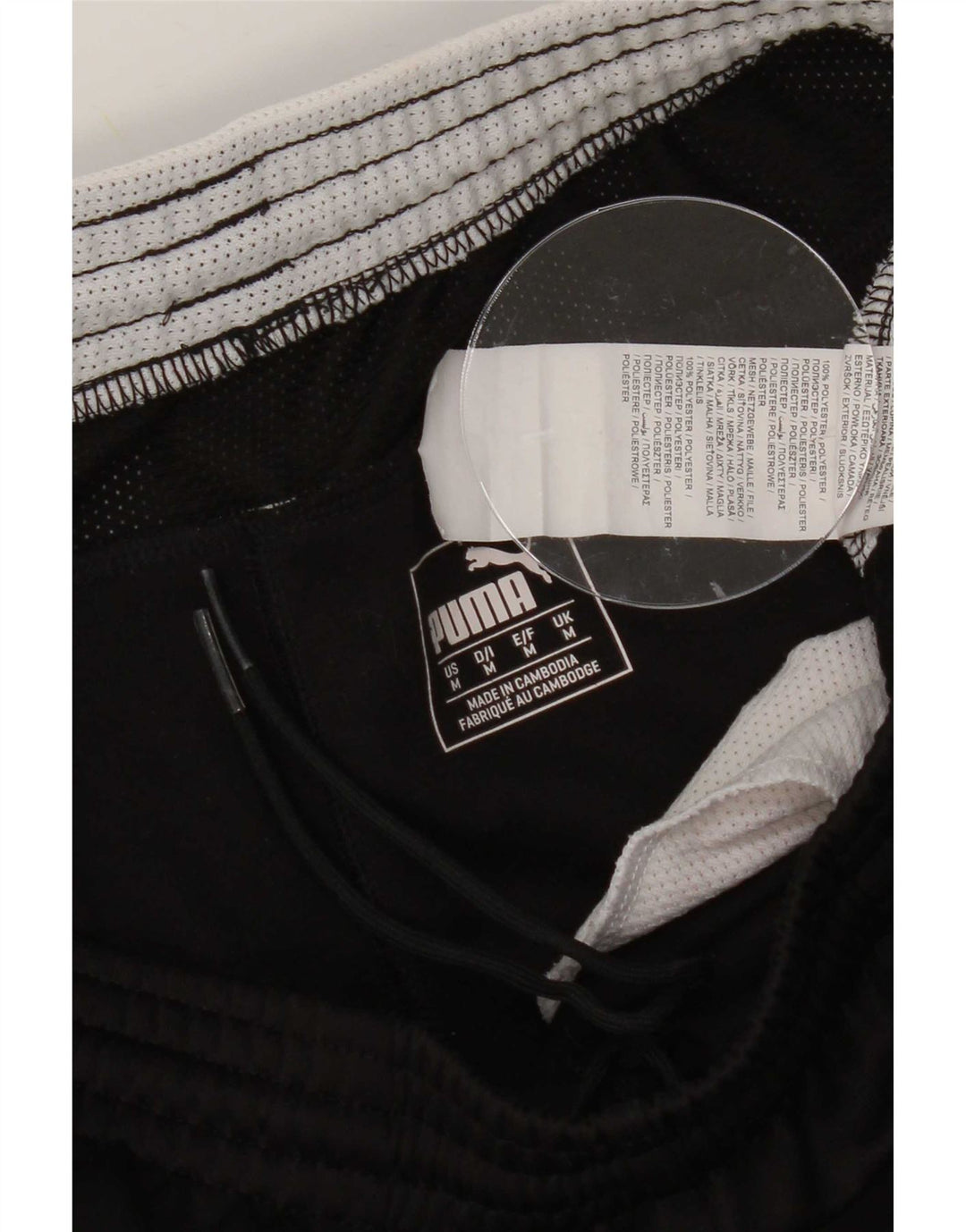 Puma Herre grafiske sportsshorts Medium Sort Polyester