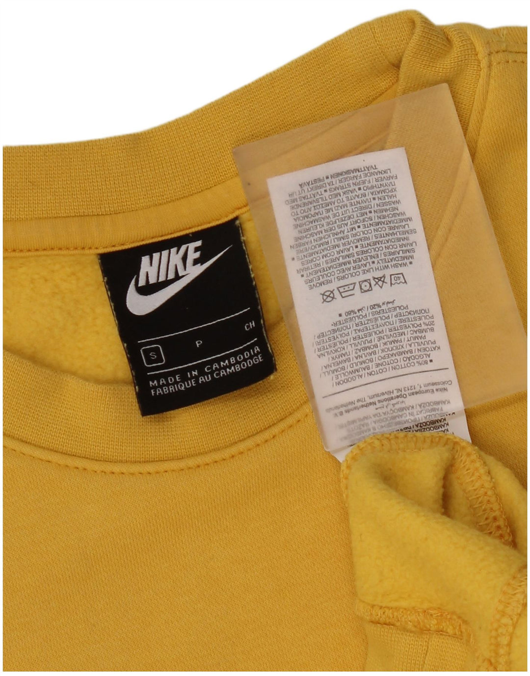 Nike Sweatshirt til mænd, lille gul bomuld