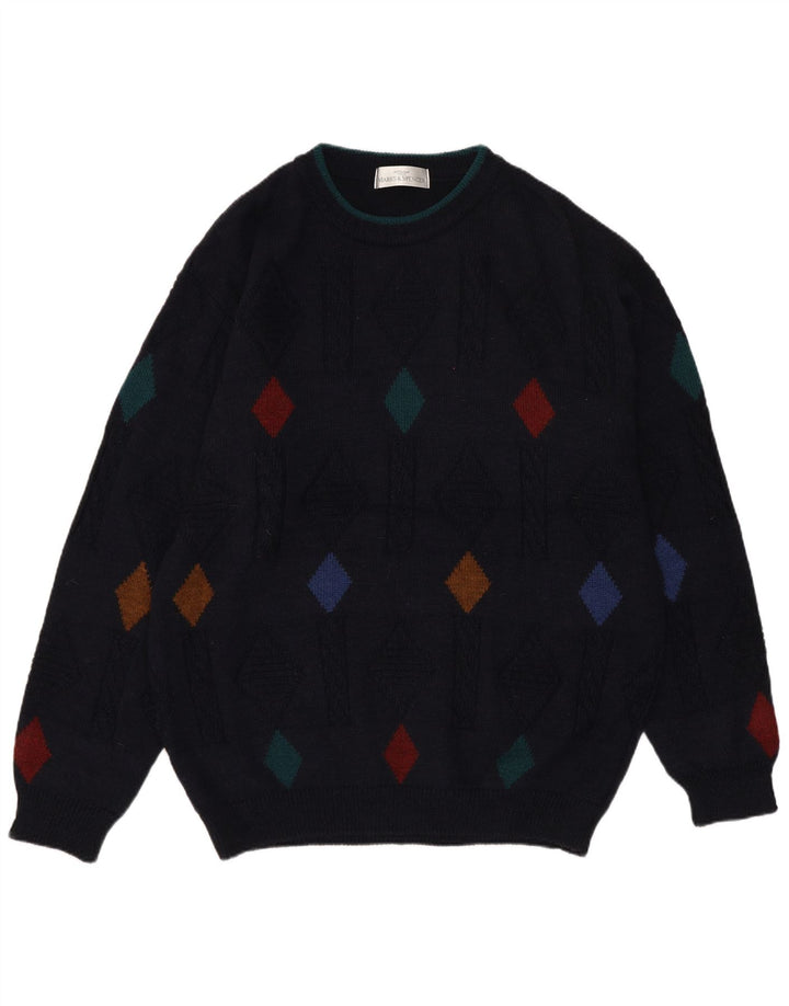 Marks & Spencer Herre sweater med rund hals, medium marineblå