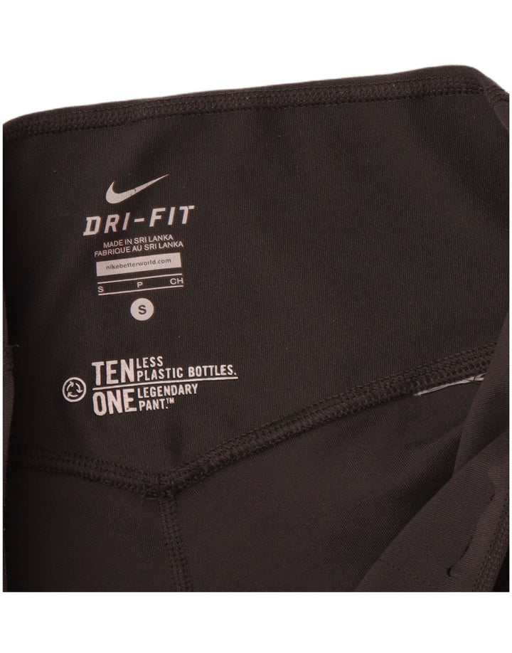 Nike Dame Dri Fit Capri Leggings UK 8 Small Black