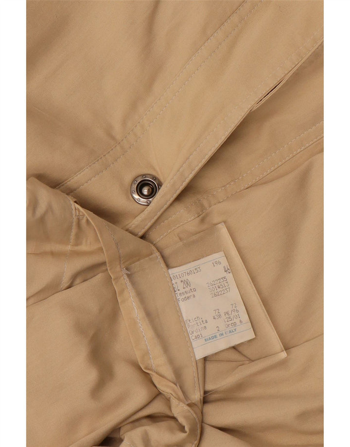 Vintage Trench Coat til kvinder IT 46 Stor Beige Bomuld
