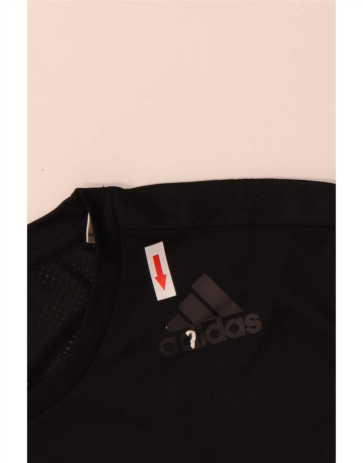 Adidas Herre Climacool T-Shirt Top Stor Sort Polyester