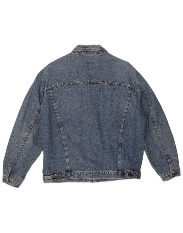 Benetton Herre denimjakke IT 50 Stor Blå Bomuld