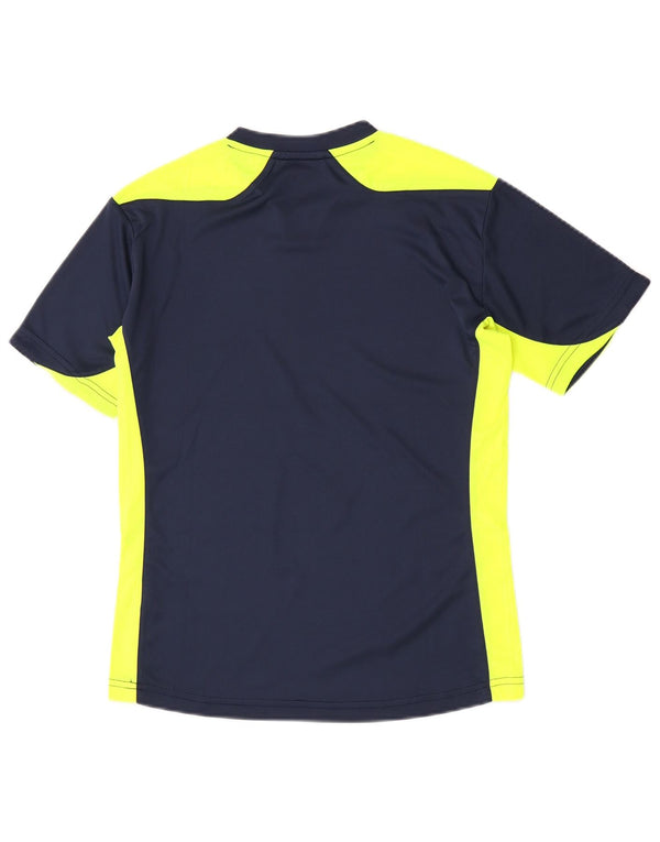 Asics Boys Grafisk T-Shirt Top 13-14 år Navy Blue Colourblock Sports