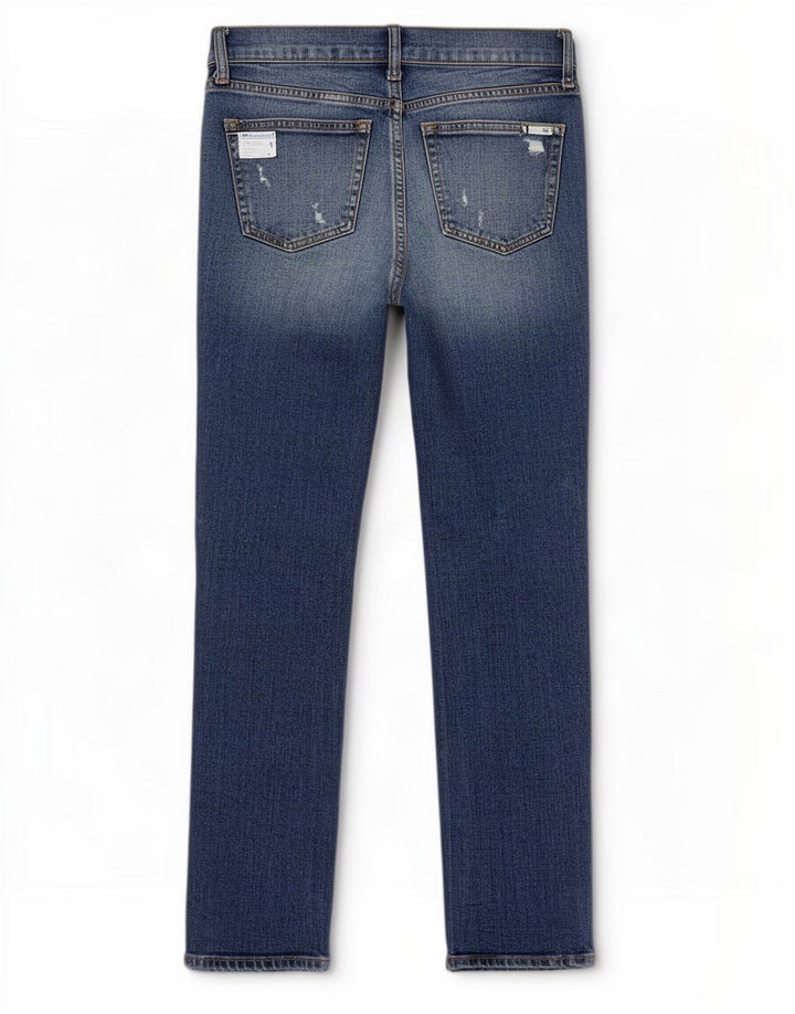 Gap Dame Distressed Straight Jeans W26 L29 Blå Bomuld