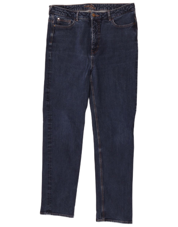 Marks & Spencer Dame Straight Jeans UK 16 Large W34 L30 Blue Cotton