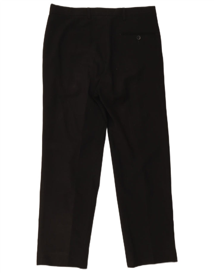 Marks & Spencer Herre Regular Chino Bukser W32 L29 Sort Polyester