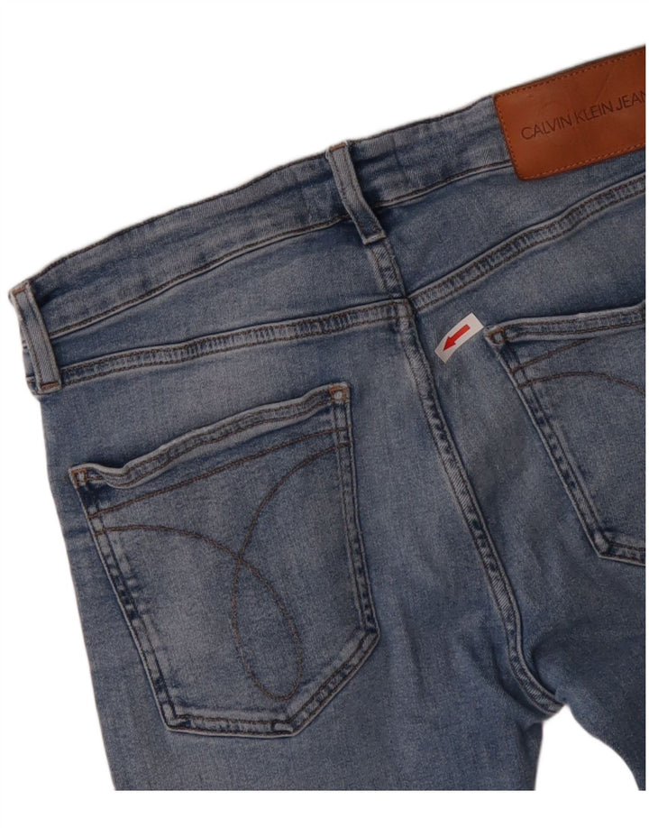 CALVIN KLEIN Dame Skinny Jeans W32 L32 Blå Bomuld