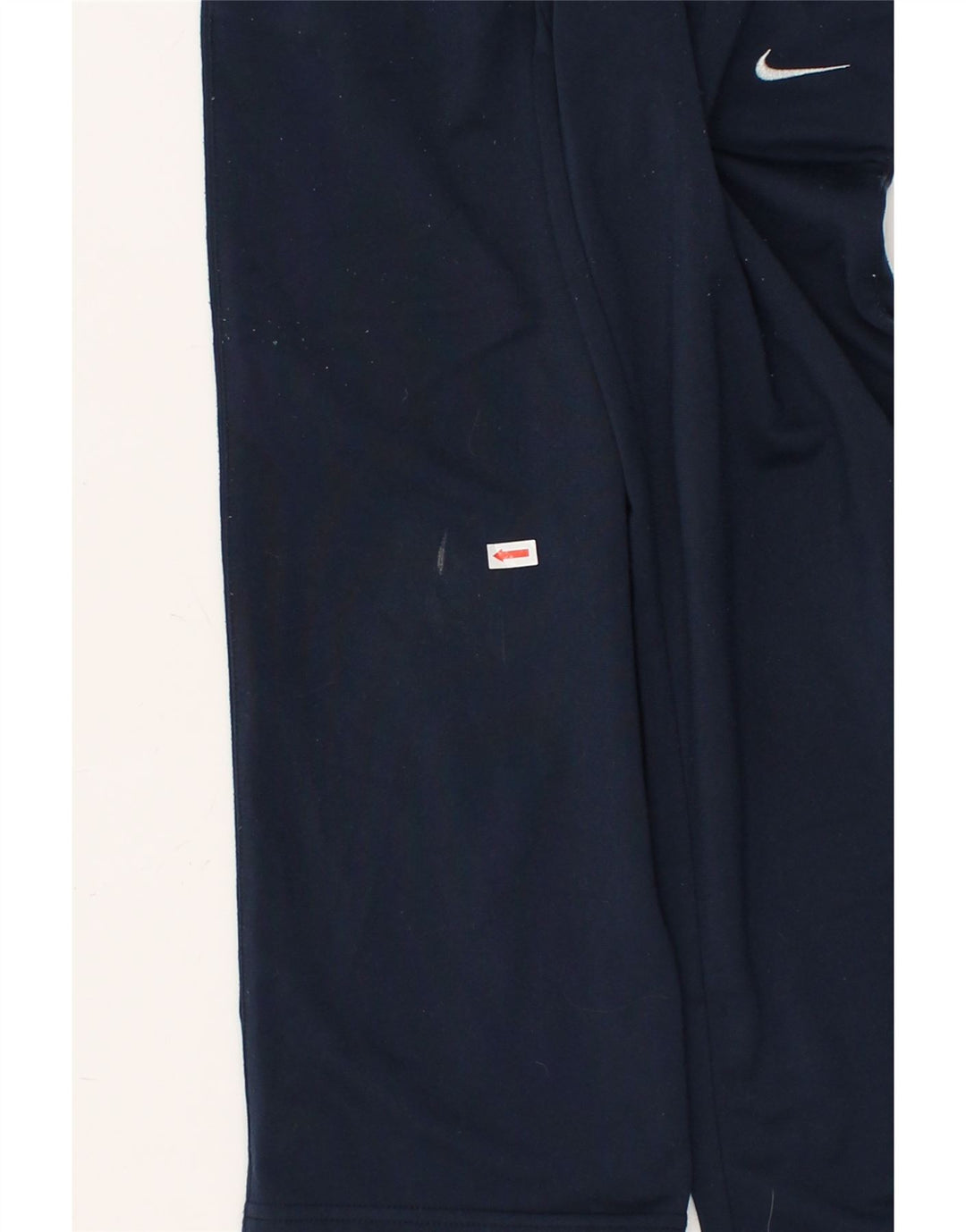 NIKE Boys Graphic Tracksuit Trousers 7-8 Years XL Navy Blue Polyester | Vintage Nike | Thrift | Second-Hand Nike | Used Clothing | Messina Hembry 