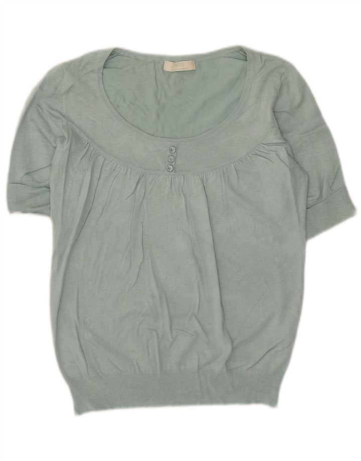 Marks & Spencer Damebluse Top UK 16 Large Green Viscose