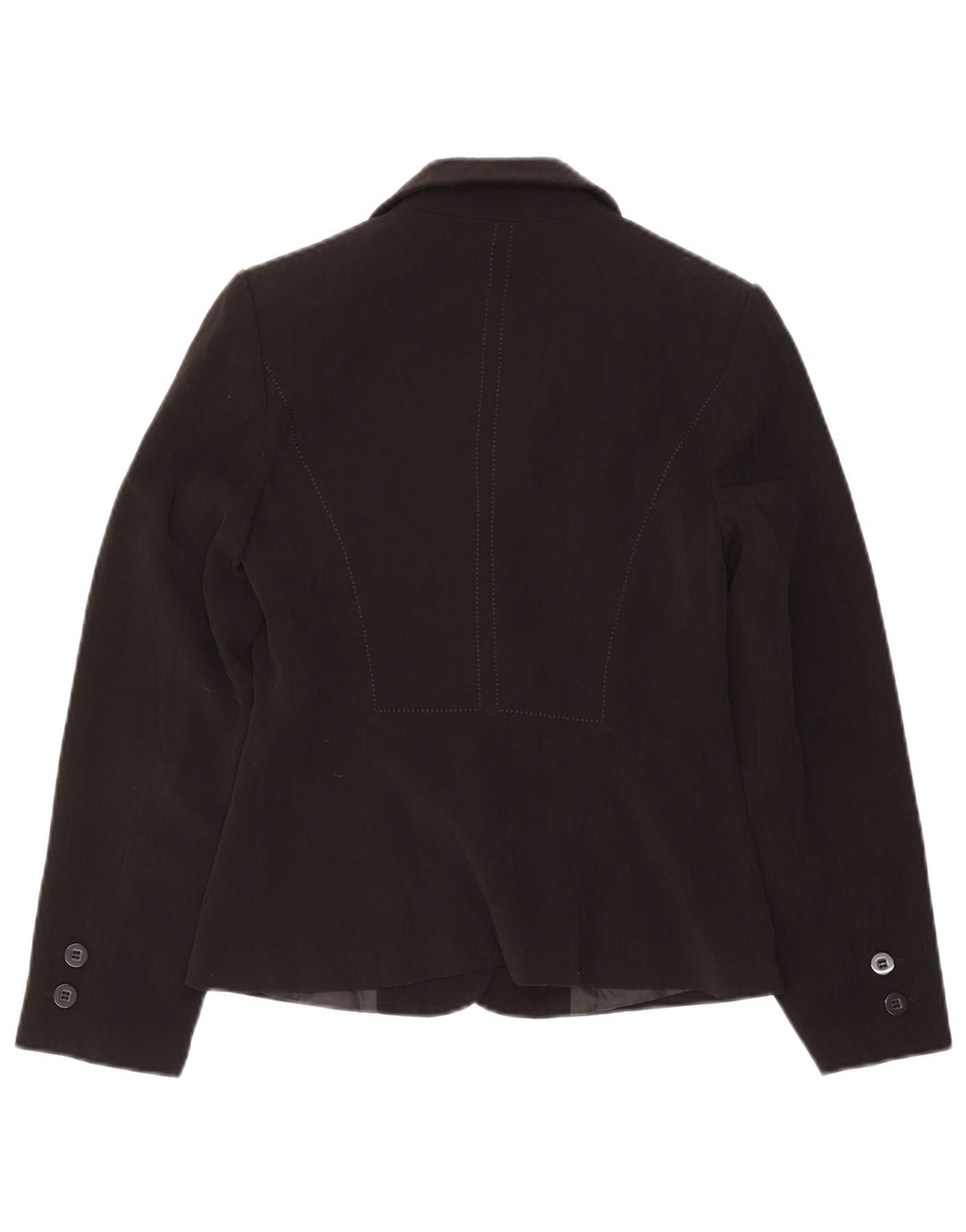 Marks & Spencer Dame 2 Button Blazer Jacket UK 8 Small Black Polyester