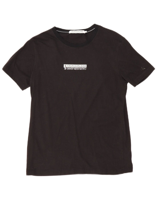 CALVIN KLEIN JEANS Grafisk T-shirt drenge top 15-16 år stor sort