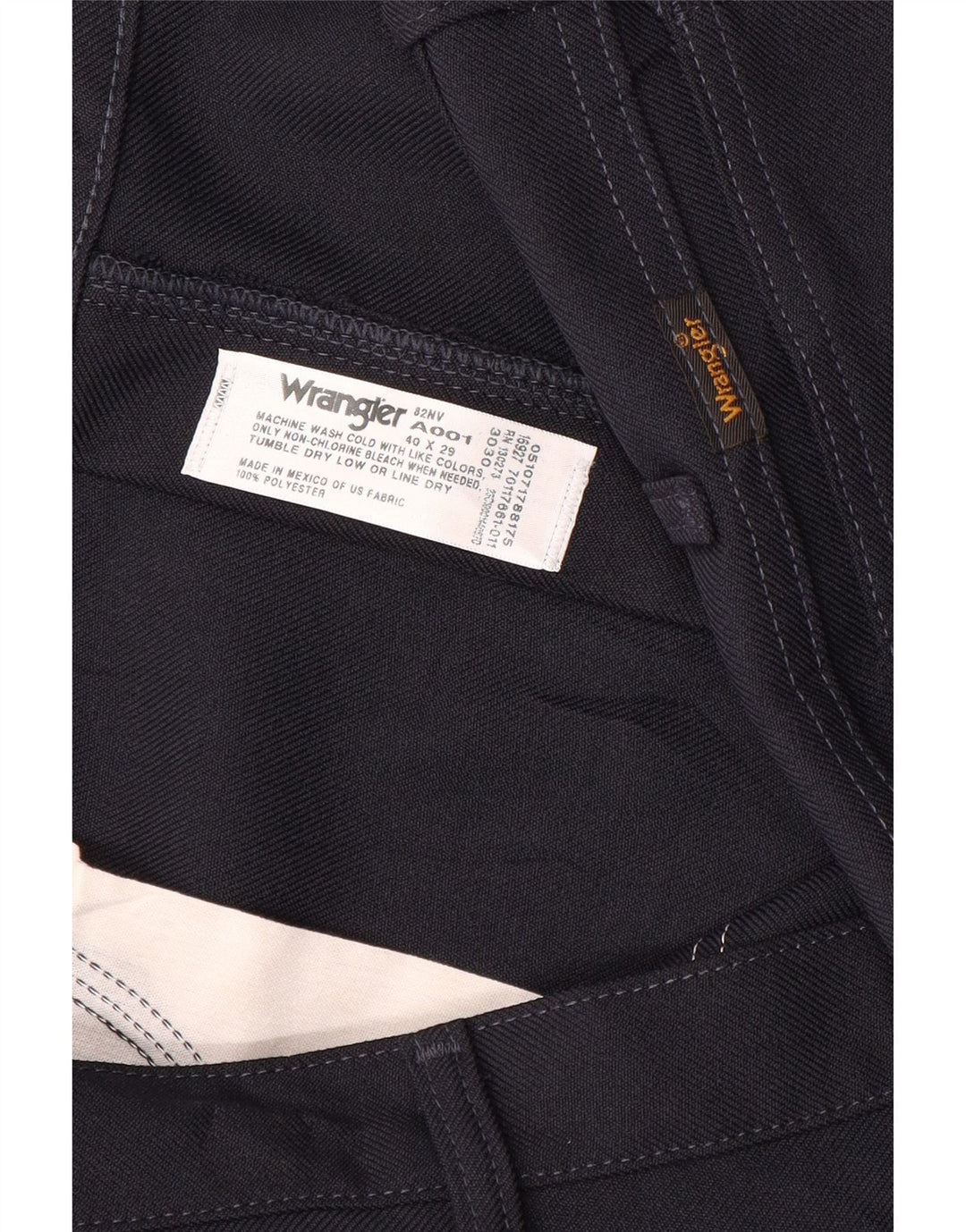 WRANGLER Straight Casual Bukser til mænd W40 L27 Marineblå polyester