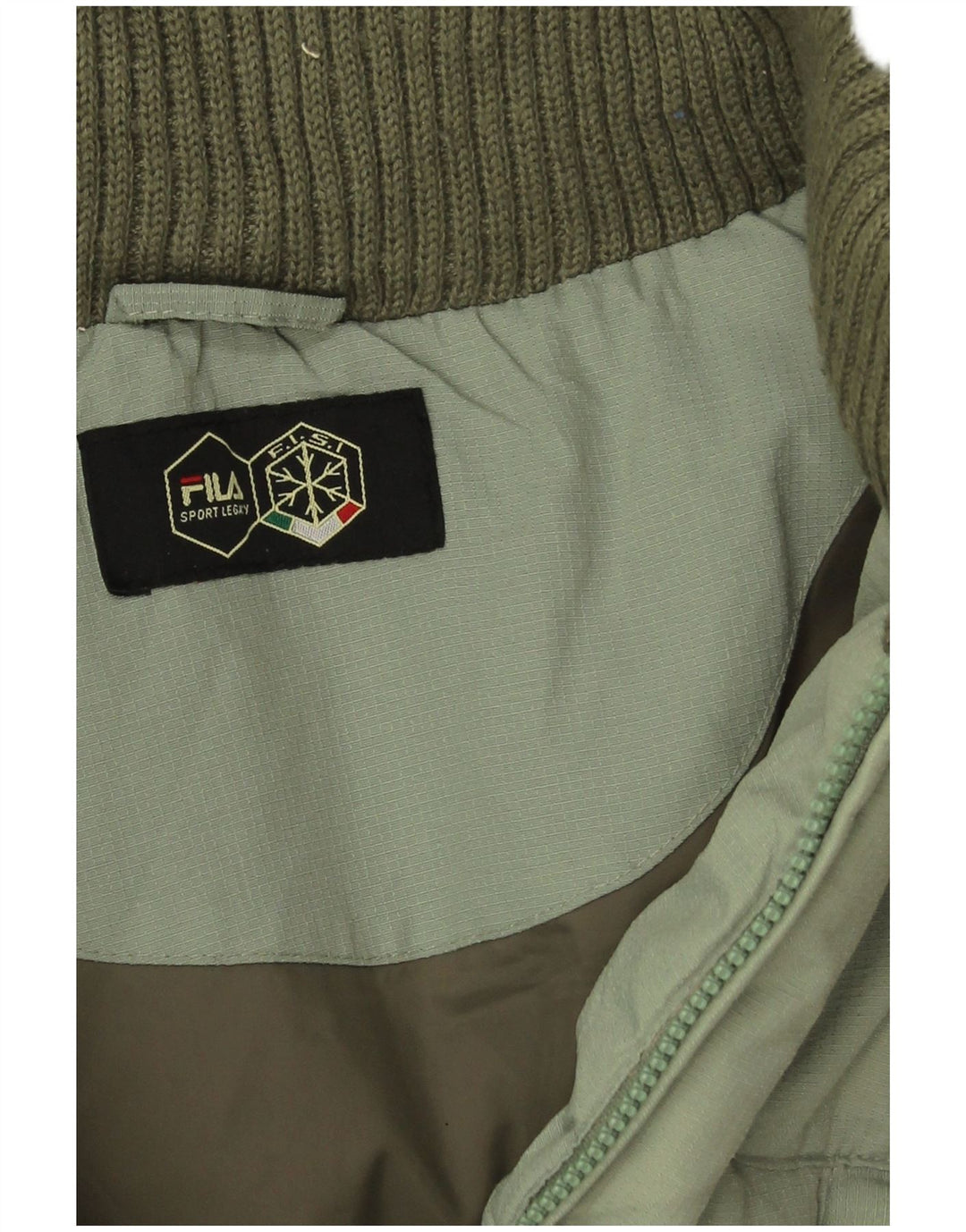 Fila Herre hættepolstret jakke UK 42 XL Grøn polyamid