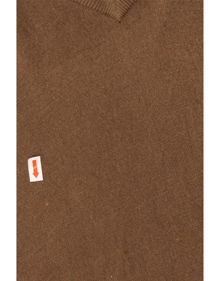 MARKS & SPENCER Herre Blue Harbor V-hals sweater Stor Brun