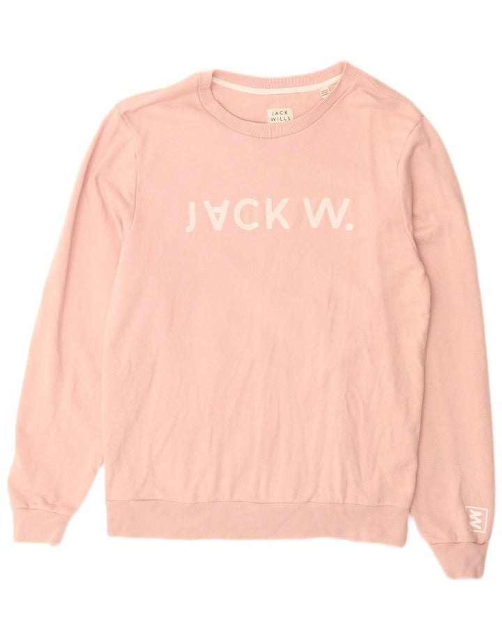 JACK WILLS Grafisk sweatshirt til mænd Medium Pink Bomuld