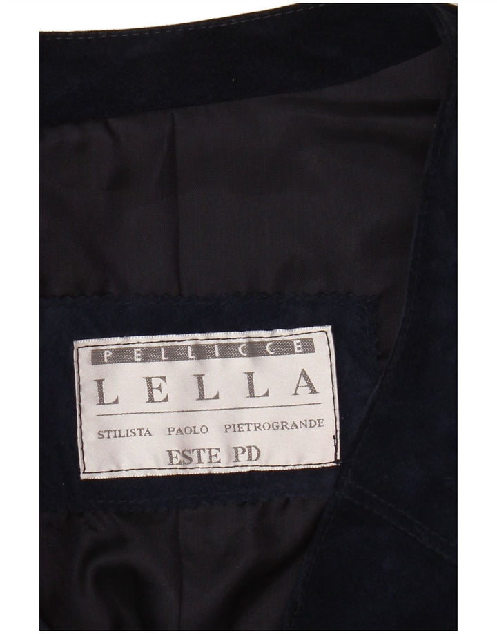 Vintage herre ruskind vest lille marineblå
