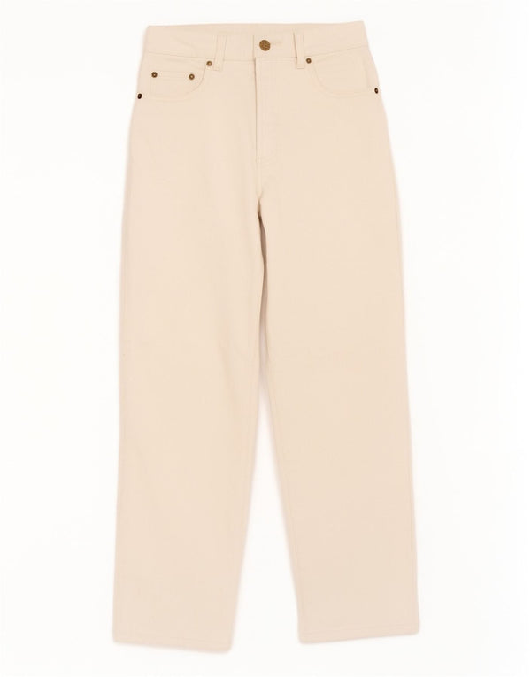 Esprit Dame Højtaljede tilspidsede Jeans EU 34 XS W26 L28 Off White Bomuld