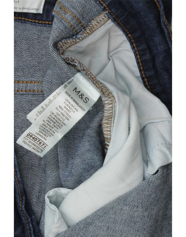 Marks & Spencer Herre Tapered Jeans W44 L29 Marineblå Bomuld
