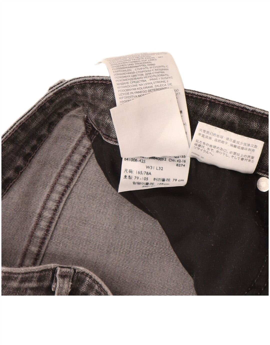 Levi's Dame 712 Slim Jeans W31 L32 Grå Bomuld