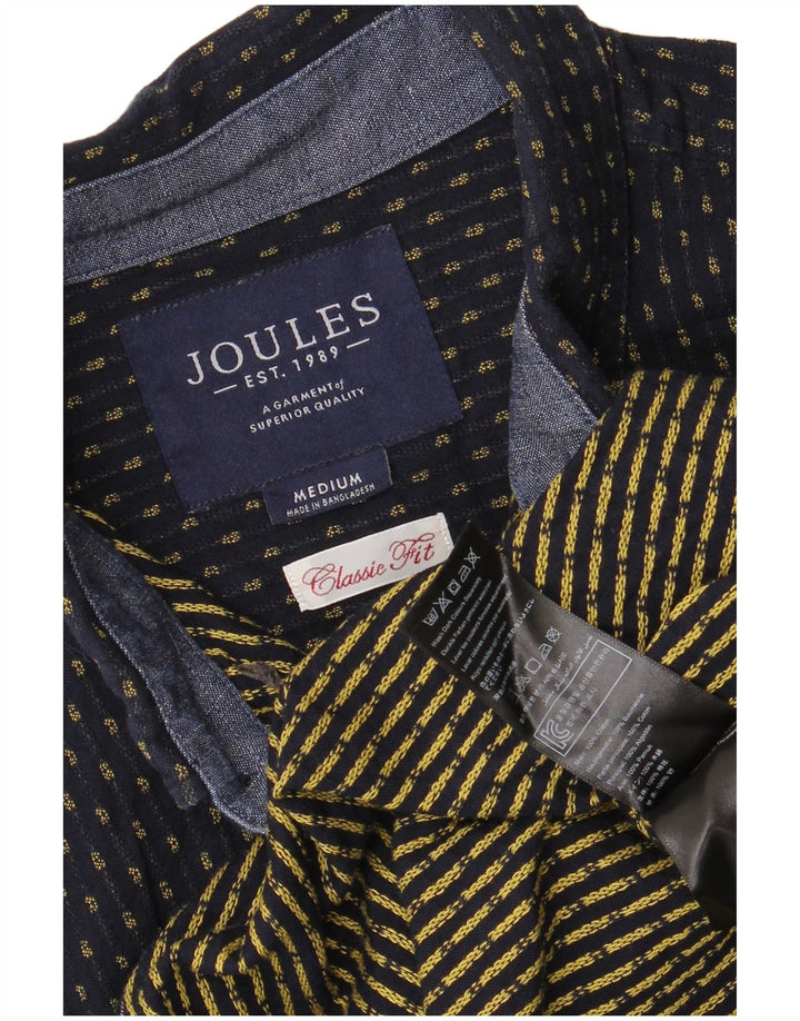 Joules herre klassisk pasform skjorte medium marineblå stribet bomuld