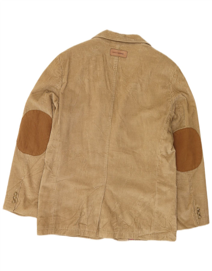 Carrera Herre 2-knaps Corduroy Blazer Jacket UK 40 Large Beige