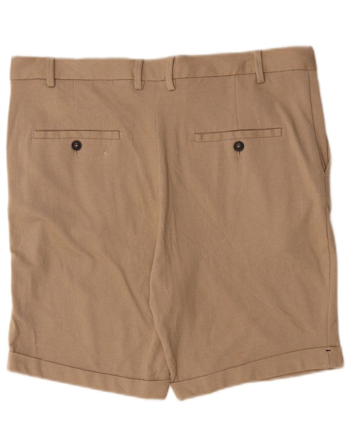 Zara Herre Chino Shorts EU 44 Large W34 Beige Viscose