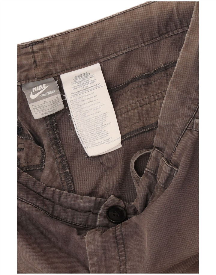 Nike Herre Cargo Shorts Medium W32 Brun Bomuld