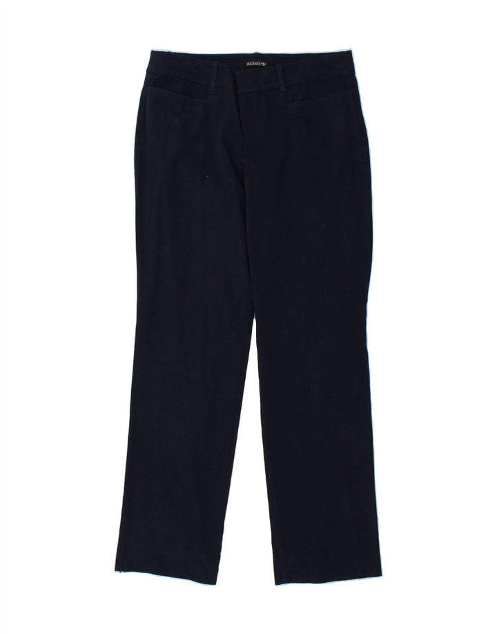 DOCKERS Womens Straight Casual Trousers W34 L34 Navy Blue Vintage Dockers and Second-Hand Dockers from Messina Hembry 