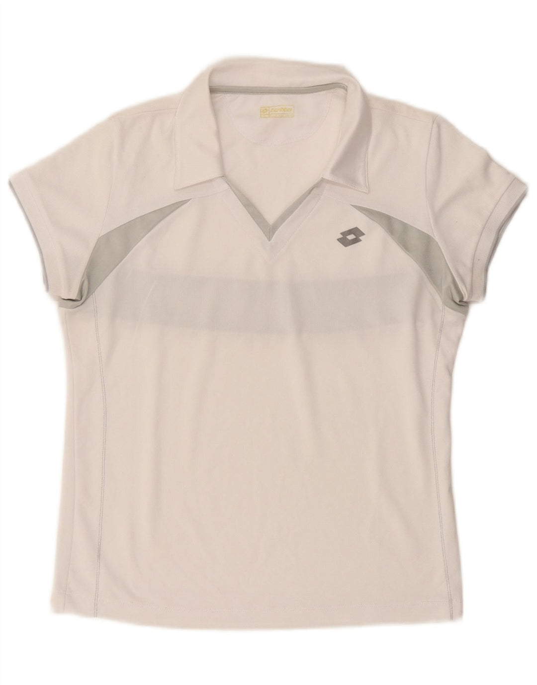 Lotto Dame Polo Shirt UK 12 Medium White Colourblock