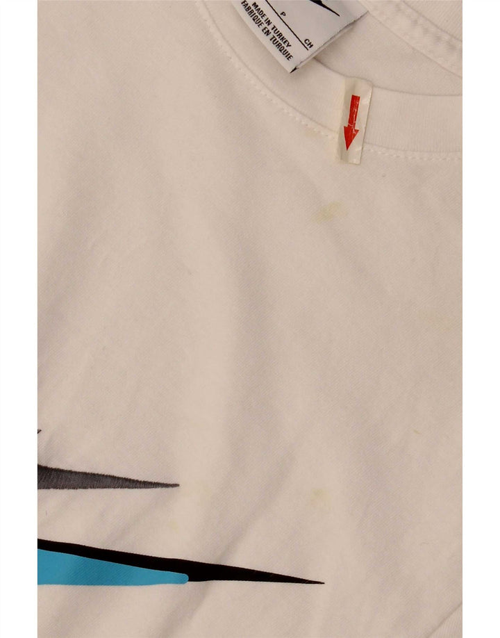 Nike grafisk T-shirt top til mænd, lille hvid bomuld