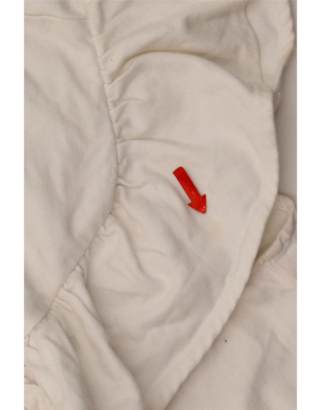 Zara Dame Flæse Front Denim Kjole UK 12 Medium Hvid Bomuld