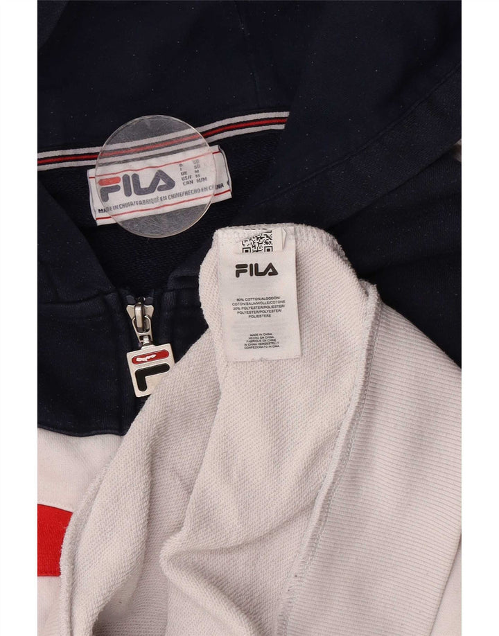 Fila Hættetrøje med lynlås til mænd Medium White Colourblock Bomuld