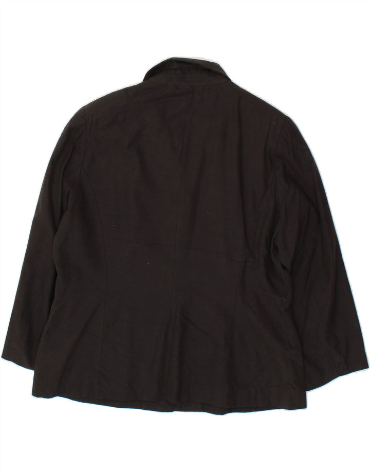 LAURA ASHLEY Womens 4 Button Blazer Jacket UK 18 XL Black Acetate Vintage Laura Ashley and Second-Hand Laura Ashley from Messina Hembry 