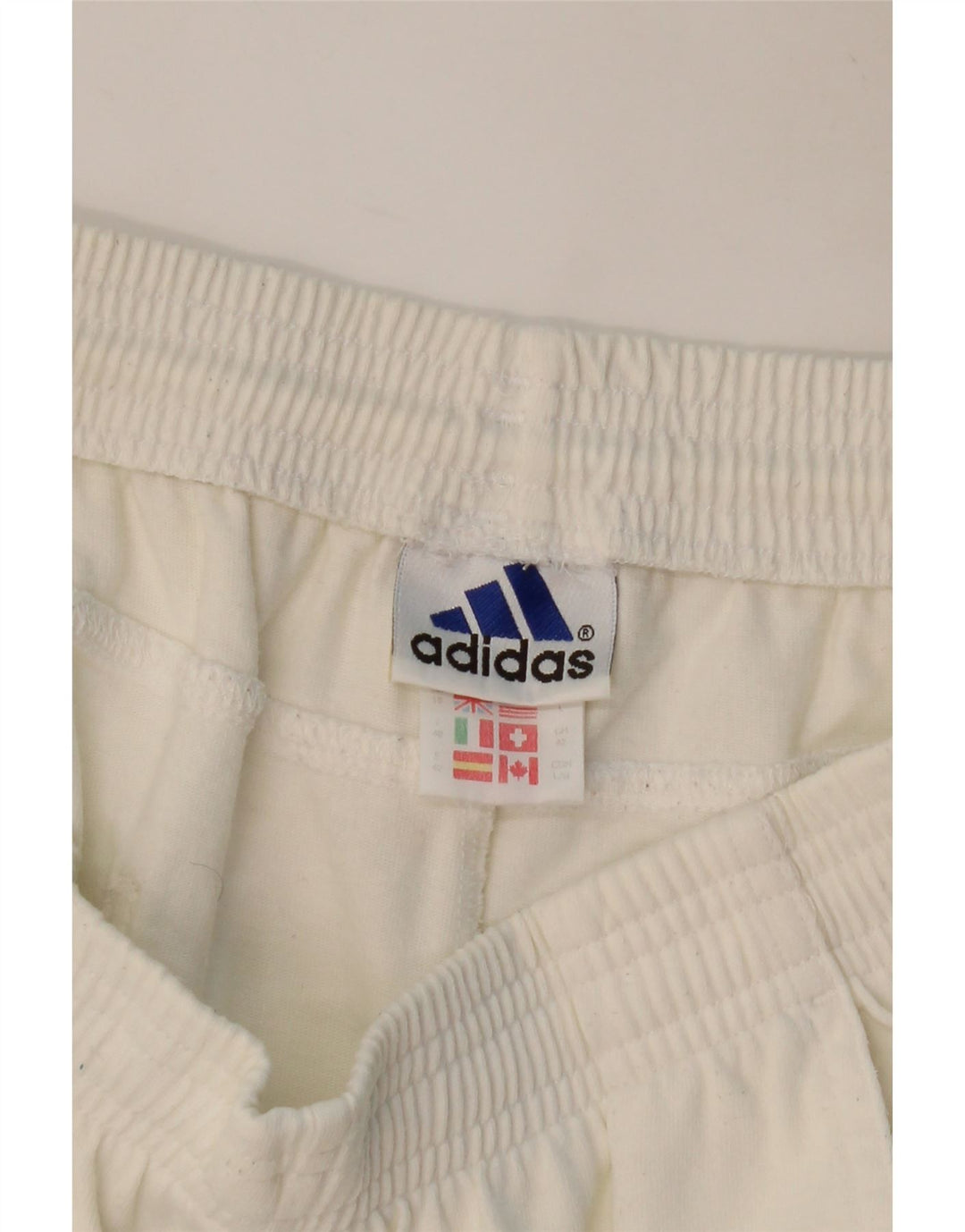 ADIDAS sportsshorts til kvinder UK 16 Large Off White Bomuld