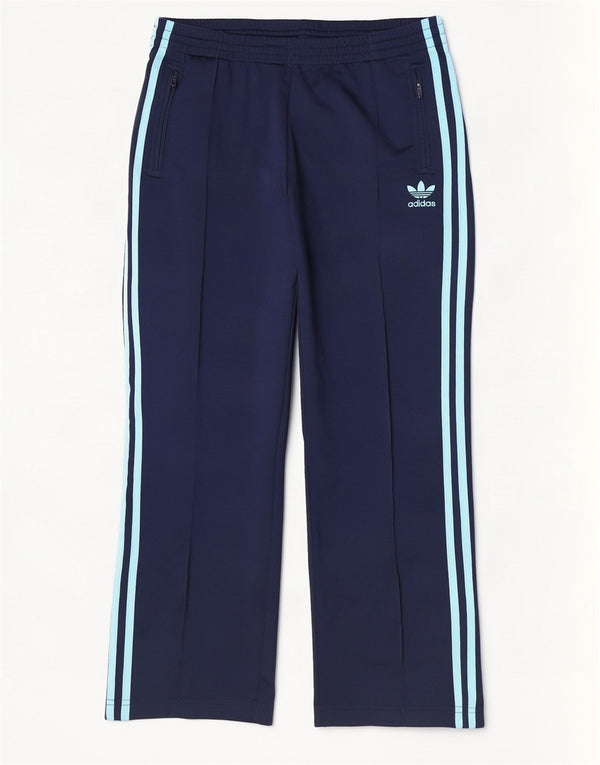 Adidas Womens Tracksuit Trousers EU 40 Medium Navy Blue Polyester