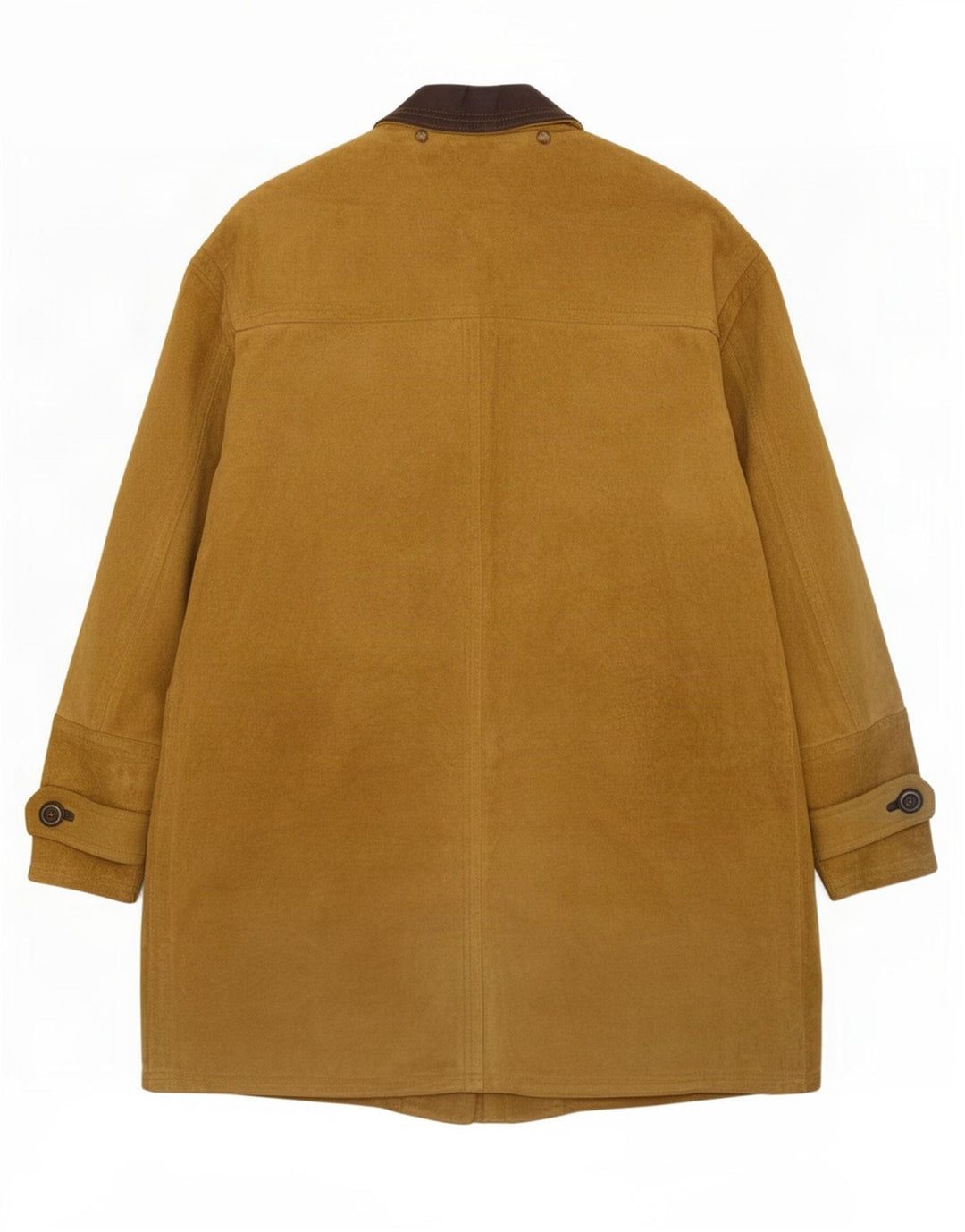 Vintage herre ruskind duffle coat IT 52 XL beige læder