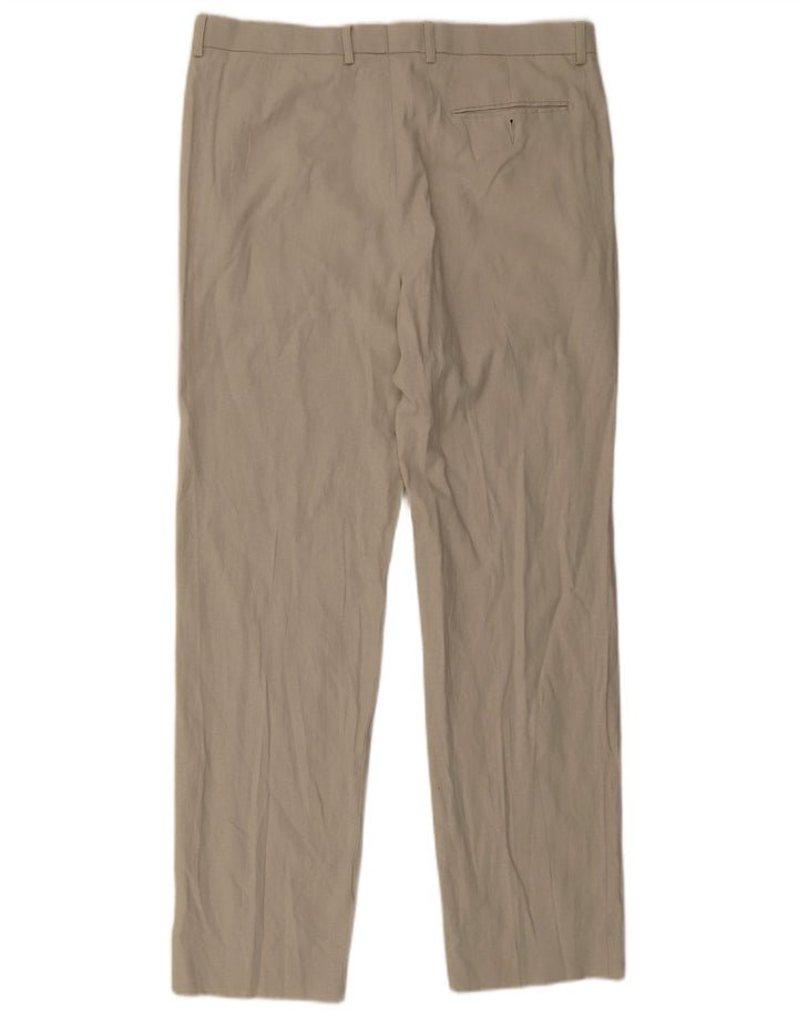 Marks & Spencer Herre Regular Fit Chinobukser W36 L33 Beige Hør