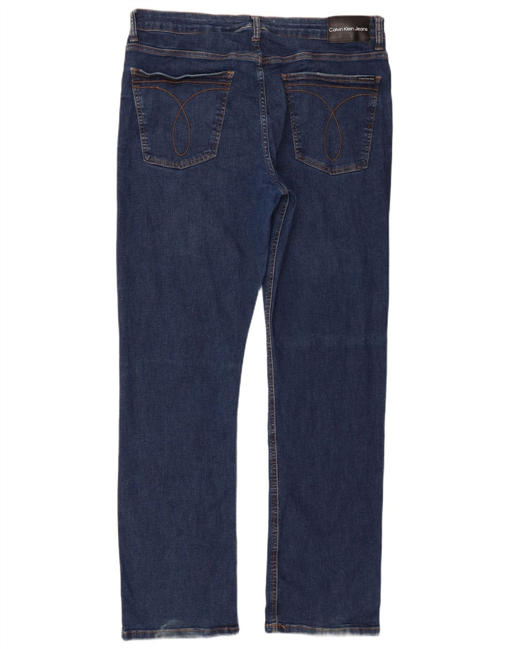 Calvin Klein Herre Distressed Straight Jeans IT 48 Medium W38 L33 Navy Blue