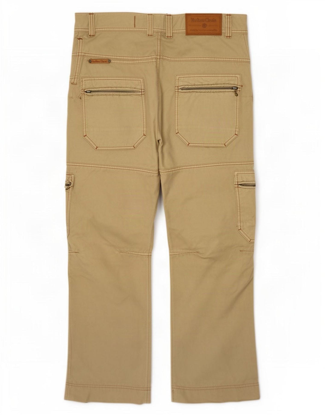 Marlboro Classics Herre Straight Cargo Bukser W32 L34 Khaki Bomuld
