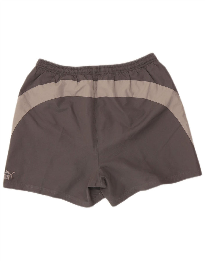 PUMA Sportshorts til mænd Small Grå Colourblock Polyester