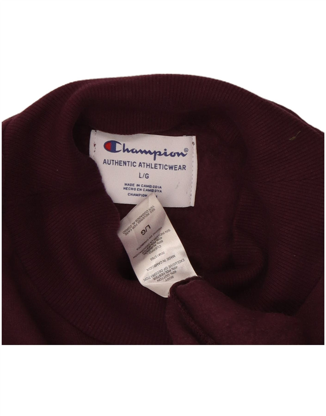 CHAMPION Dame Oversized Grafisk Sweatshirt Jumper UK 16 Large Purple