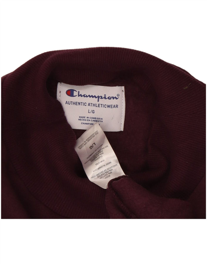 CHAMPION Dame Oversized Grafisk Sweatshirt Jumper UK 16 Large Purple